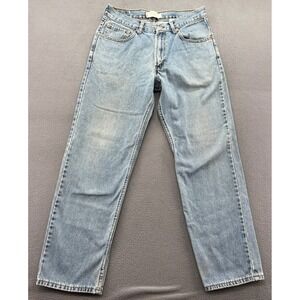Levis 550 Jeans Mens 34x32 Relaxed Fit Light Wash Blue Denim Vintage Style